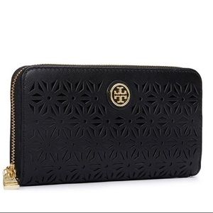 TORY BURCH Robinson Floral Perforated Wallet